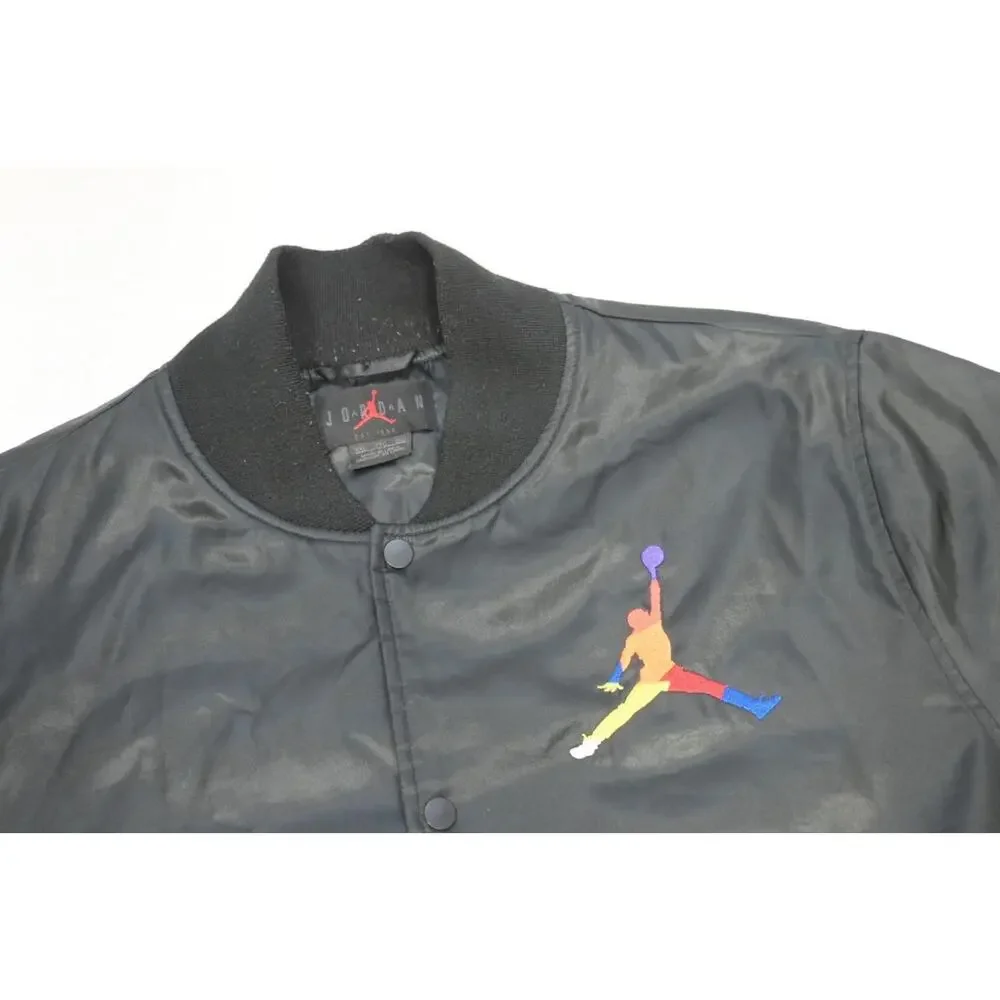 Nike Air Jordan Jumpman Jacket Performance Athetic Snap up Black Mens Sz 2XL XXL